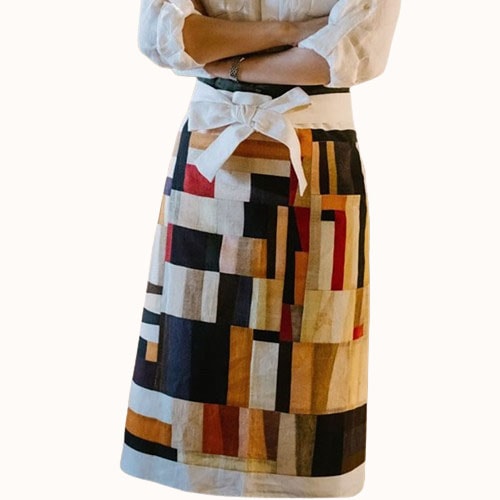 【オープンセール】KOREAチョガッポプリントエプロン,エプロンおしゃれ,韓国ファッション