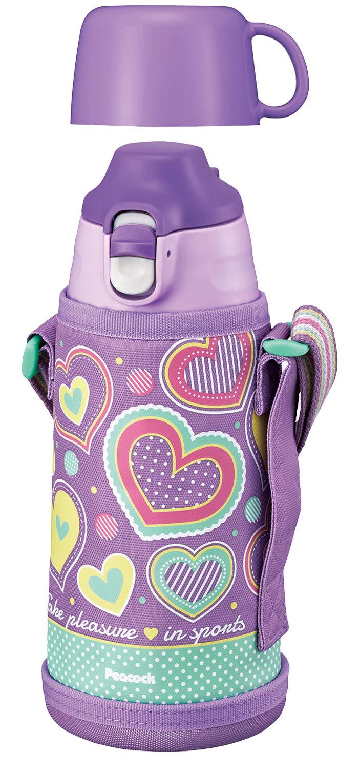 ピーコック魔法瓶工業(The-peacock) ピーコック 水筒 大容量 直飲み 保冷 800ml 2WAYボトル コップ飲み 保温 ワンタッチ ポーチ付き 保育園 幼稚園 小学生 運動会 ステンレス