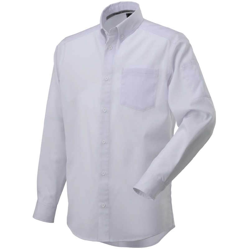 ミズノ　布帛ワークシャツ(長袖/制電素材)［ユニセックス］ 6XL-8 01：ホワイト　F2JC158101