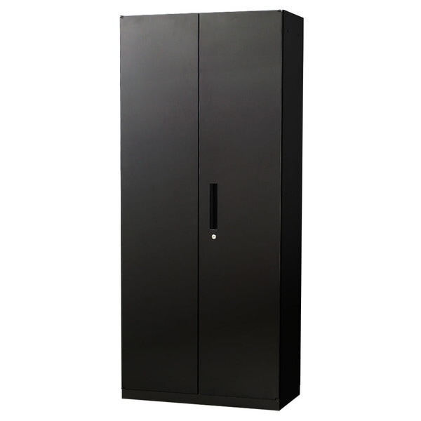 法人限定 Netforce EA-8040-5R-W-BK ブラック 両開き書庫 5段 スチール ベース付 (幅800mm) メーカー直送