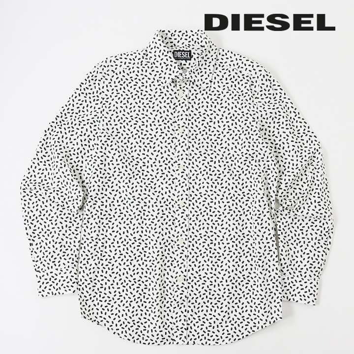 長袖シャツ メンズ S-RILEY-PILLS 総柄 コットン die-m-t-e8-315