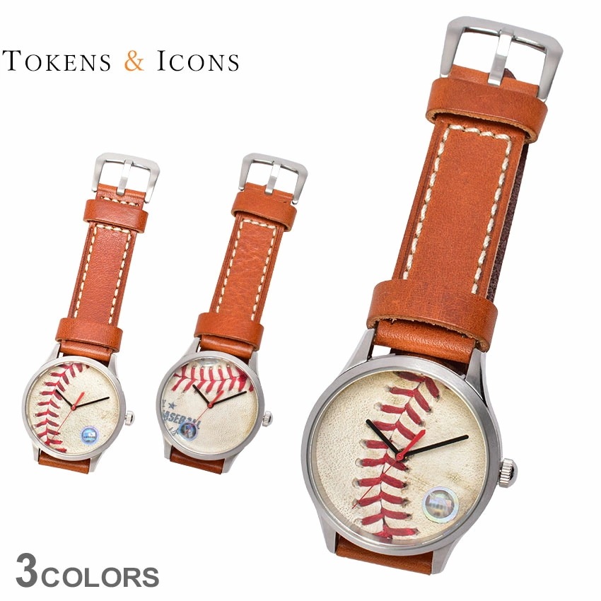 トークン＆アイコン 腕時計 Tokens＆Icons MLB ベースボールウォッチ 茶 17Y 17D 17AN アクセサリー 野球チーム プレゼント 贈り物 ギフト