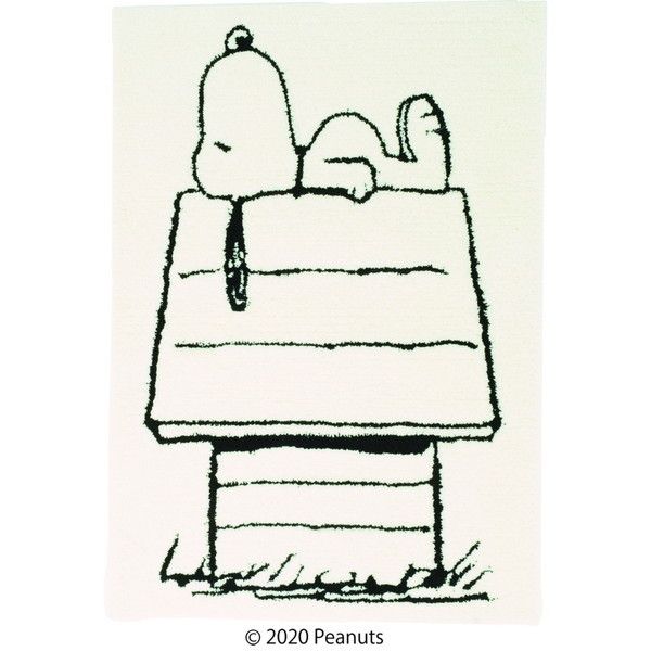 スミノエ 14300567 マット ホワイト 70×100cm PEANUTS スヌーピー レストエリア 14300567 メーカー直送