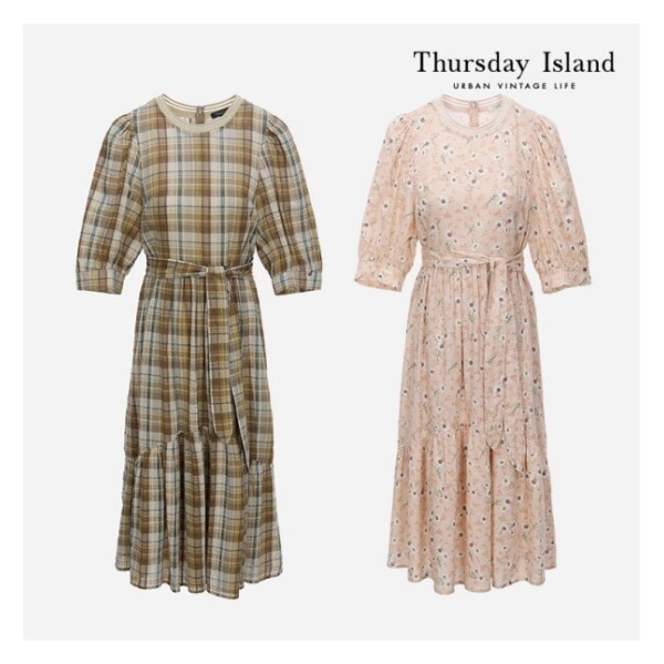 Thursday Island ニット 配色 Aライン ワンピース(T220MOP902W) 13,867円