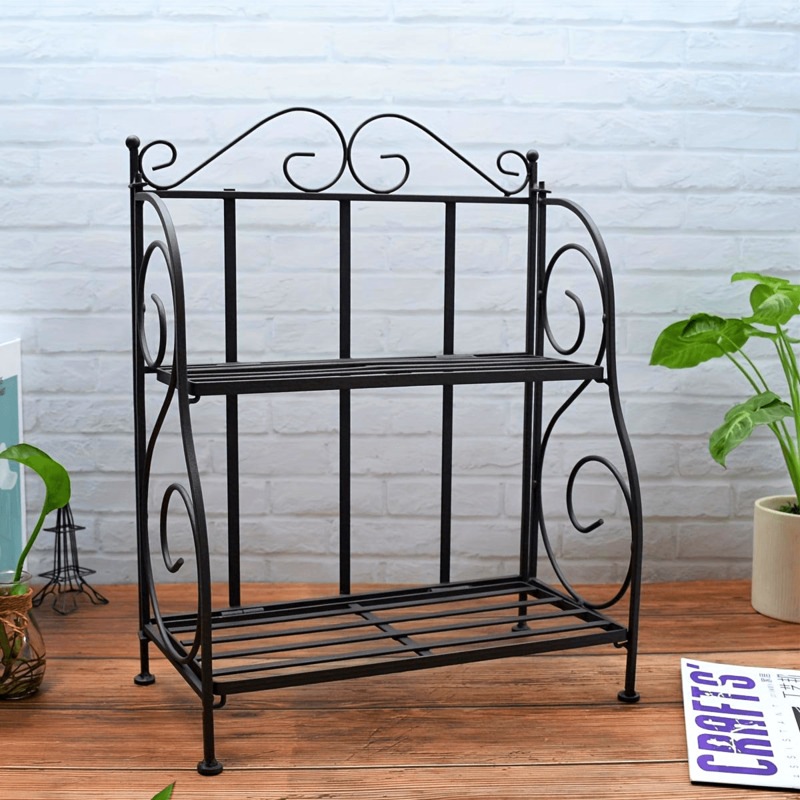 オープンラック 2段 折り畳み 省スペース おしゃれ かわいい インテリア 収納 スリム ラック 飾り棚 一人暮らし シンプル ブラック