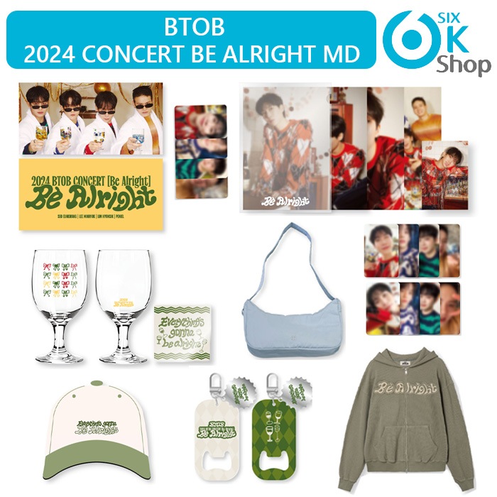 BTOB [ Be Alright MD ] コレックション (2024 BTOB CONCERT) ビートゥービー LIGHT STICK POUCH GOBLET SET PHOTO KIT