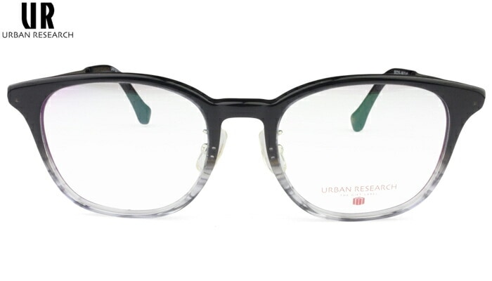 URF8019 c.4 ブラック・クリア メガネ urf1 眼鏡 めがね 鼻パット付 ウェリントン