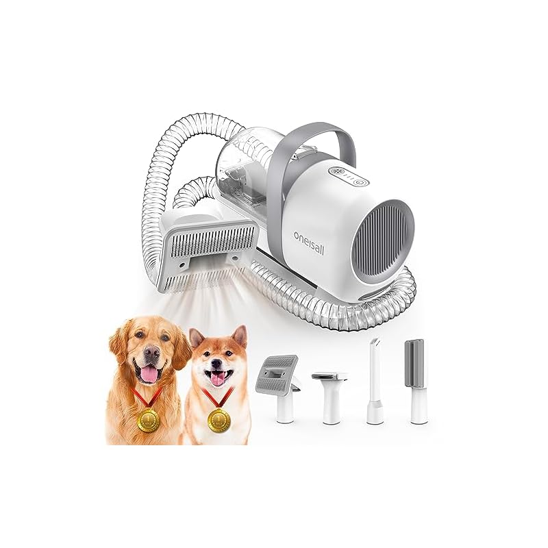oneisall ペットグルーミング掃除機 グルーミングクリーナー 抜け毛を自動吸引 ペットの毛 掃除機 毛玉取り器 抜け毛取り 抜け毛取りブラシ 毛玉クリーナー ペットの抜け毛対策 多機能掃除機 4