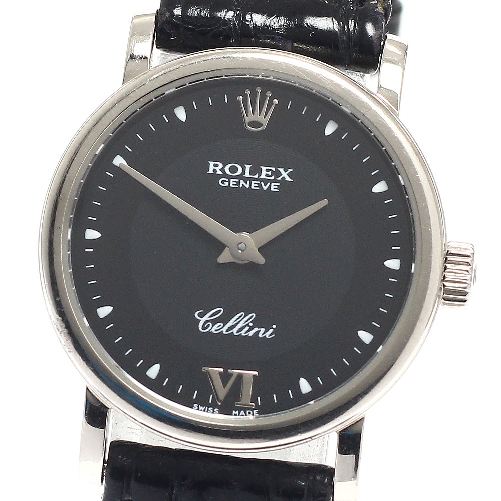 ロレックス ROLEX 6110 チェリーニ K18WG クォーツ レディース _949616【中古】