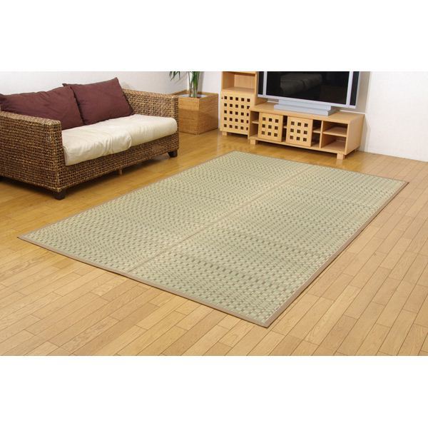 純国産/日本製 掛川織 い草カーペット 『奥丹後』 江戸間3畳（約174x261cm）