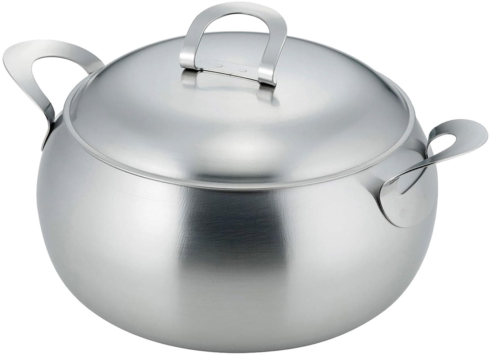 下村企販 両手鍋 20cm 【日本製】 IH・ガス火対応 食洗機対応 かわいい形 カレー スープ ステンレス 燕三条 45262