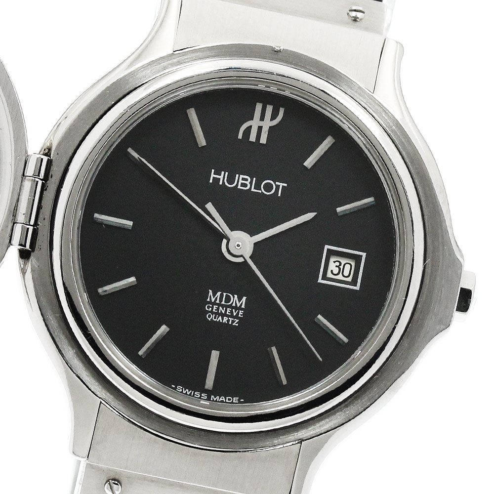 ウブロ HUBLOT S139.11.1 MDM クラシック ハンターケース デイト クォーツ レディース _952658【中古】
