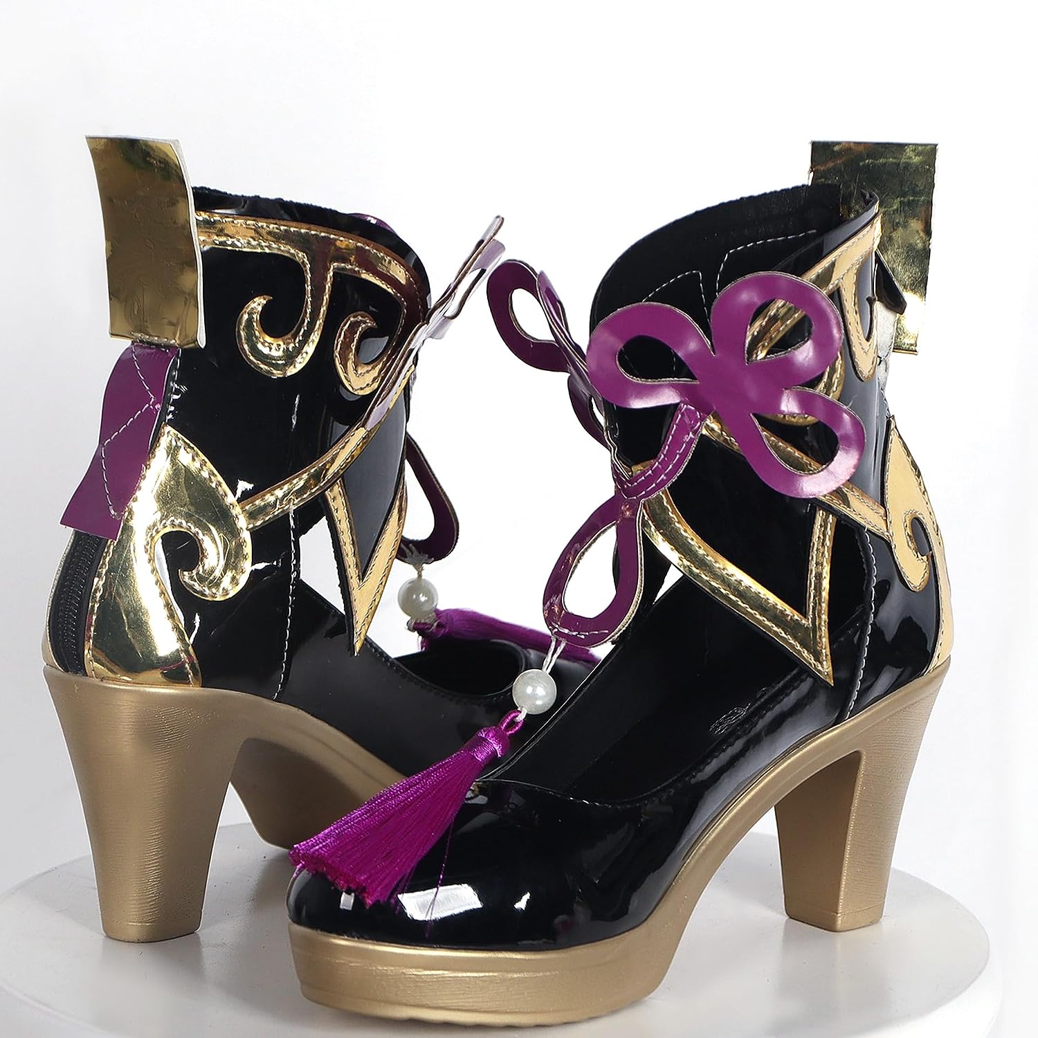 コスプレ靴符玄崩壊：スターレイルブーツ符玄下駄シューズ長靴コスプレクリスマスハロウィン