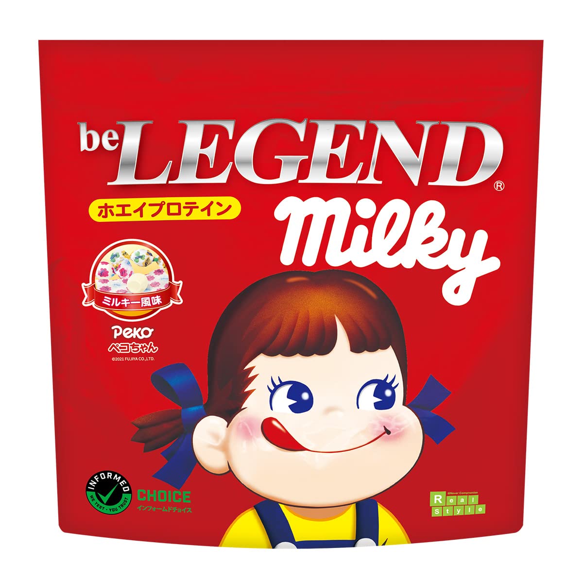 ビーレジェンド ホエイ プロテイン ペコちゃん ミルキー 風味 不二家 WPC ビタミン 国内製造 1kg 4,672円