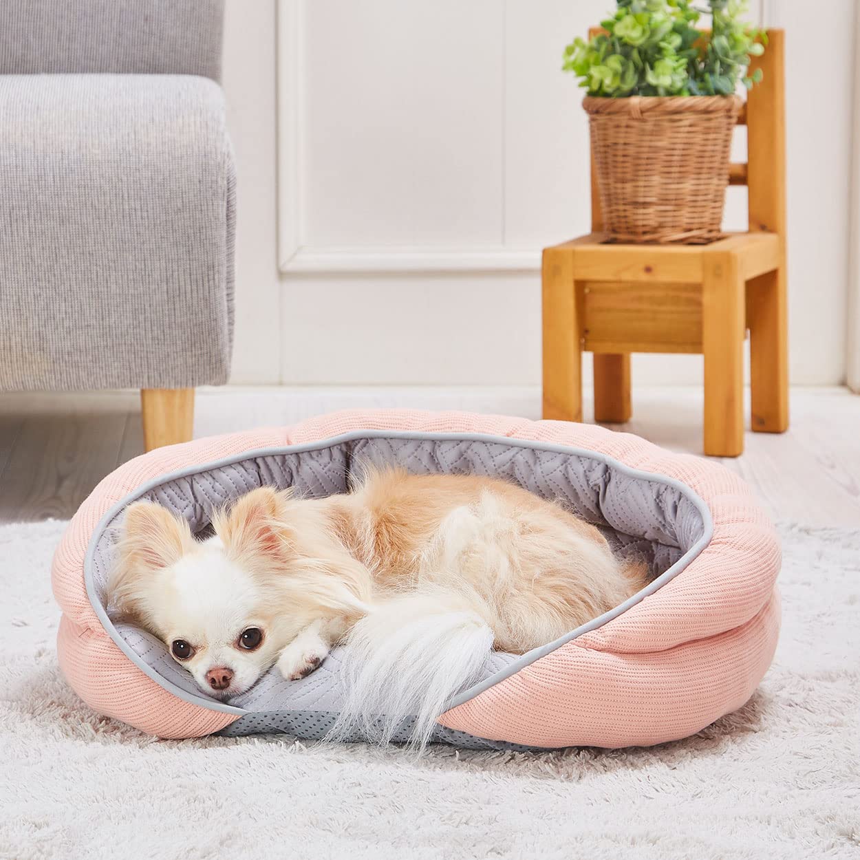 アドメイト (ADD. MATE)犬猫用ベッド Ｃｕｎａひんやりカウチベッド ピンク