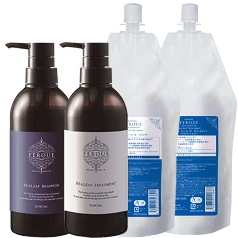 フェルエ シーリーフ シャンプー 485mL + 500mL + シーリーフ トリートメント 485g + 480g 詰め替え&ボトル セット ヘアケア ハイダメージ まとまる髪 健やかな髪 ダメージ 7,560円