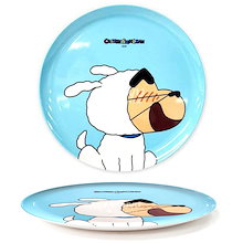 シロ変身 円形皿 プレート (大) 25cm メラミン ブルー 韓國グッズ