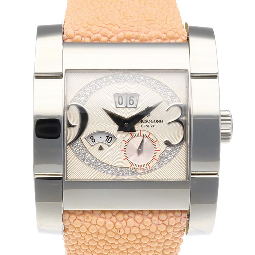 ドゥ グリソゴノ ノヴァンタトレ 腕時計 ステンレススチール 自動巻き 1年保証 de GRISOGONO 中古 美品