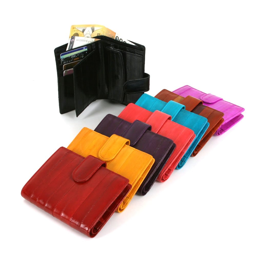 WE05/Button Half Wallet/ウナギ革/イールスキン/財布/カードケース/コインケース/小銭入れ/クレジットカード/プレゼント/ギフト/記念品/誕生日