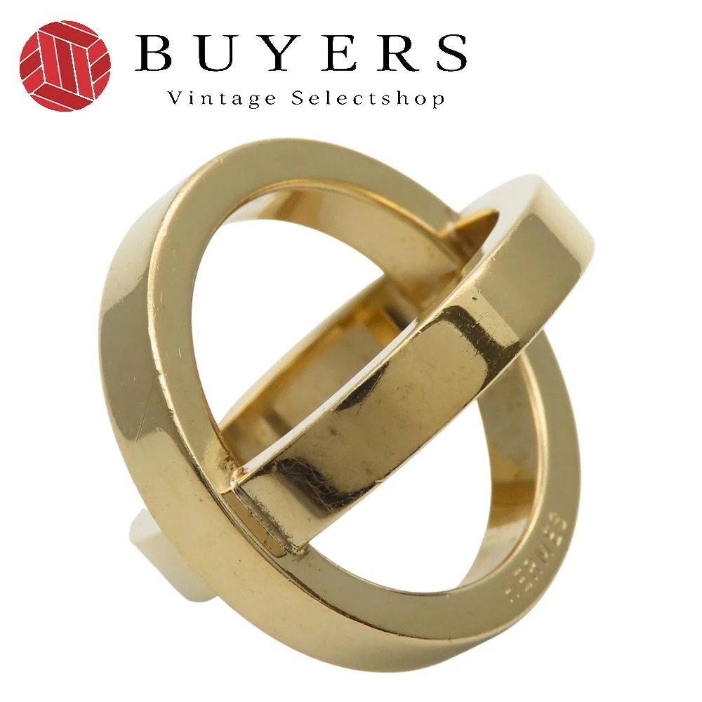 中古 スカーフリング コスモス FANTAISIE メタル ゴールド メッキ GP アクセサリー レディース 女性