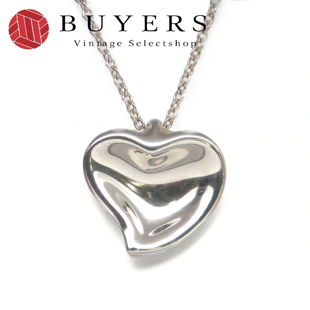 中古 ネックレス カーブドハート シルバー925 約4.3g シルバー エルサペレッティ アクセサリー かわいい レディース 女性