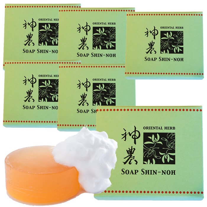 神農ソープ　100g　6個セット　ネット付 40種類以上のハーブエキスがたっぷり