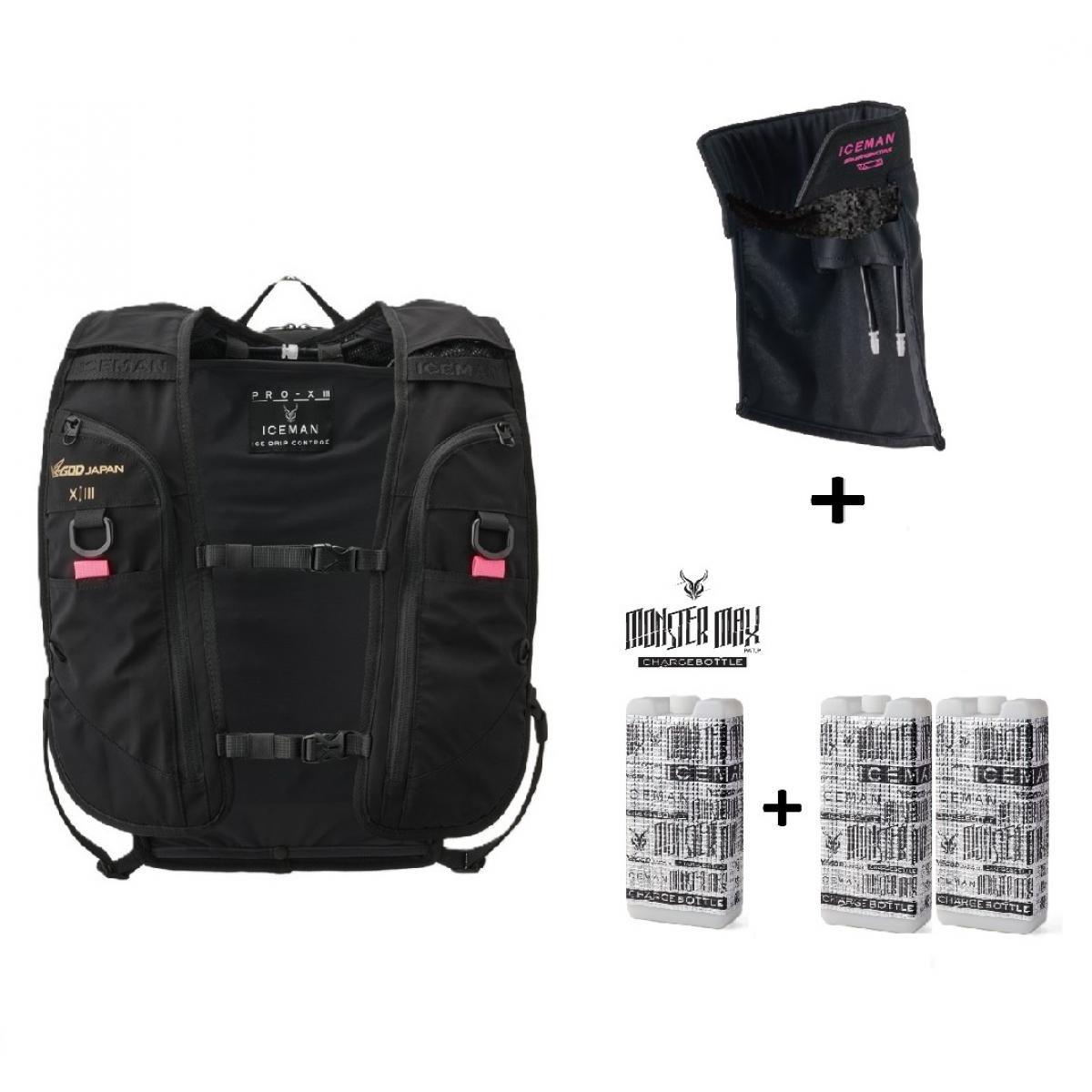 【3月下旬～入荷予定】 ICEMAN PRO-X III セルマックス 2026年モデル 水路冷却シート式 水冷服 ICMPX3S-BLV-SET ブラック アイスマンPRO X 3 アイスマンベスト