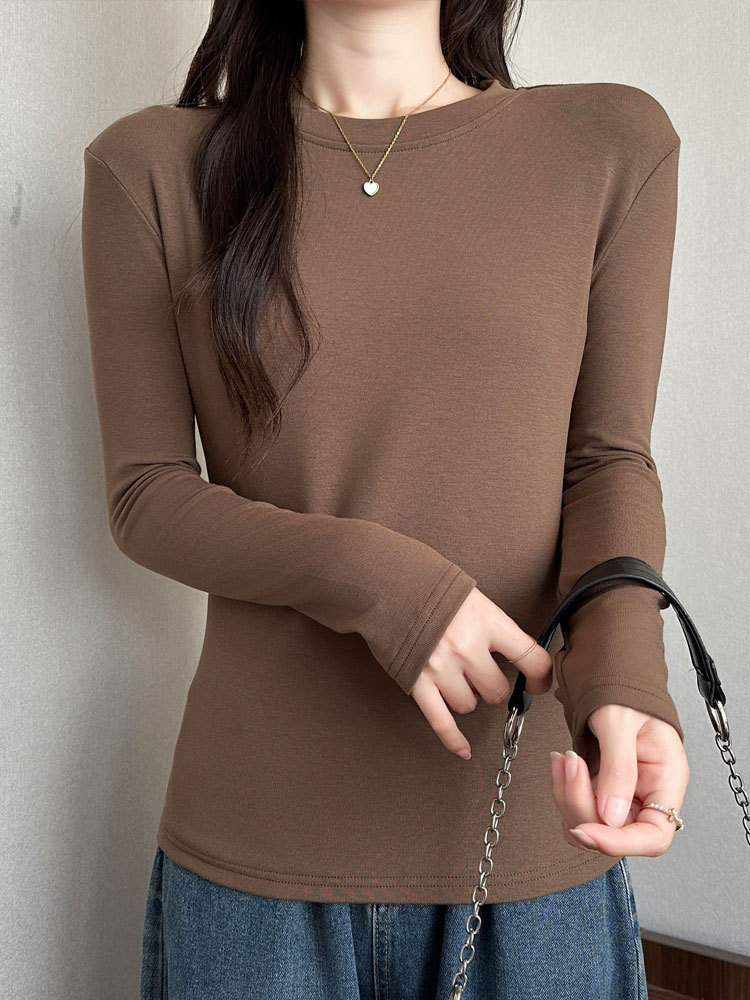 人气新作高評価 裹起毛ファッション ベーシックニット韓国ファッションニットセーター 流行り ベーシックニットスウェットトップス長袖ニットインナーセーター保温トップス 46aa483