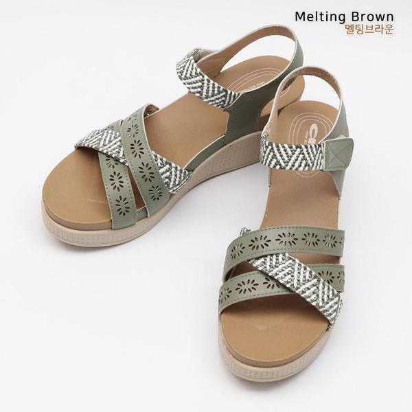 女性用厚底サンダル 女性用ウェッジヒールサンダル J10
