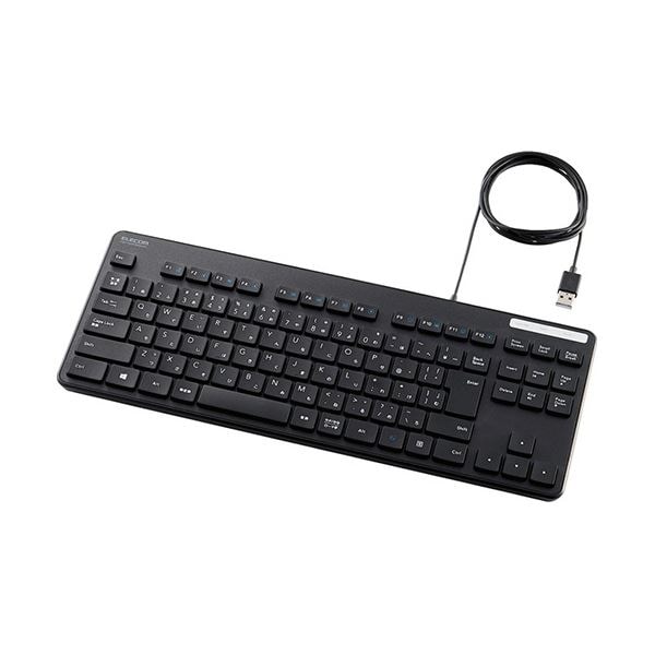 エレコム 抗菌有線薄型コンパクトキーボード ブラック TK-FCM107KBK 1台 4,550円