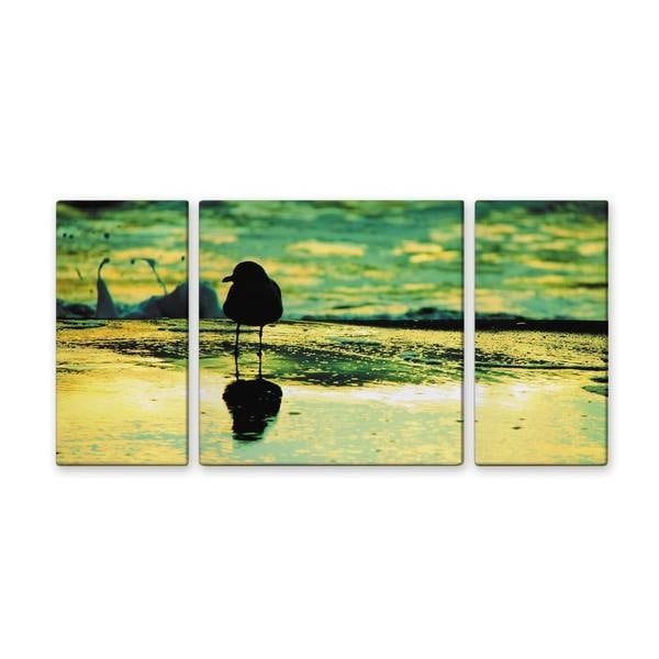 ファブリックパネル アートフレーム 飾り おしゃれ 風景 壁掛け ウォールデコレーション 情景 Seagullカモメ 1000x500mm