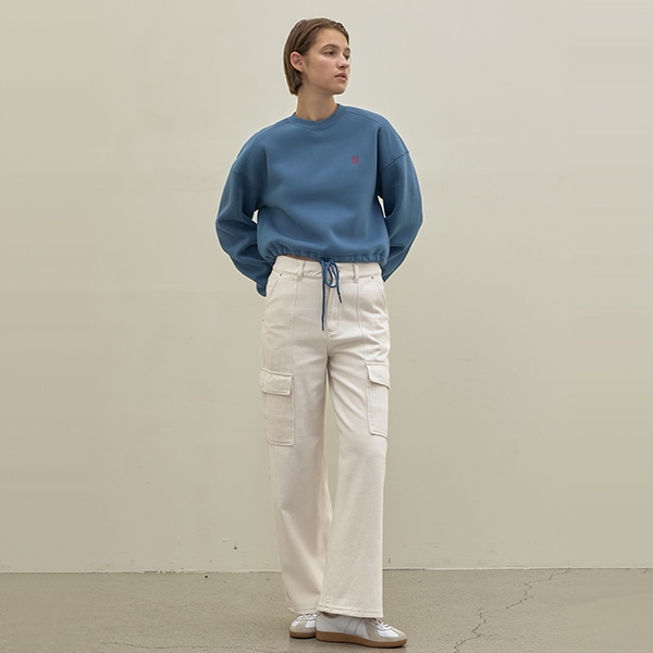 (PT-5477)Utility Cargo Brushed Cotton Denim Pants