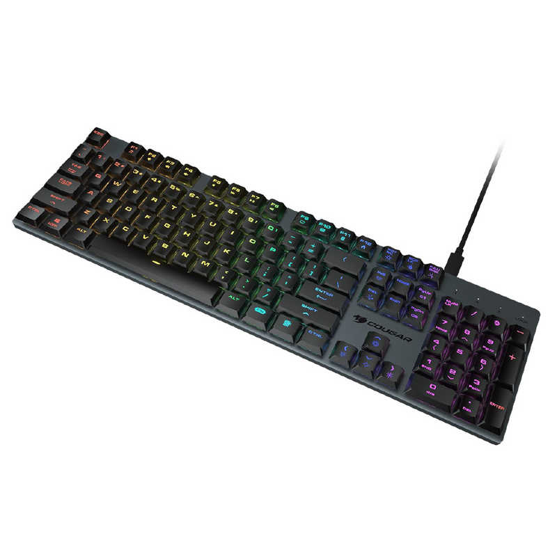 ゲーミングキーボード LUXLIM 赤軸 薄型 メカニカルスイッチ ロープロファイルスイッチ RGB Type-C CGR-WO1MI-LUX