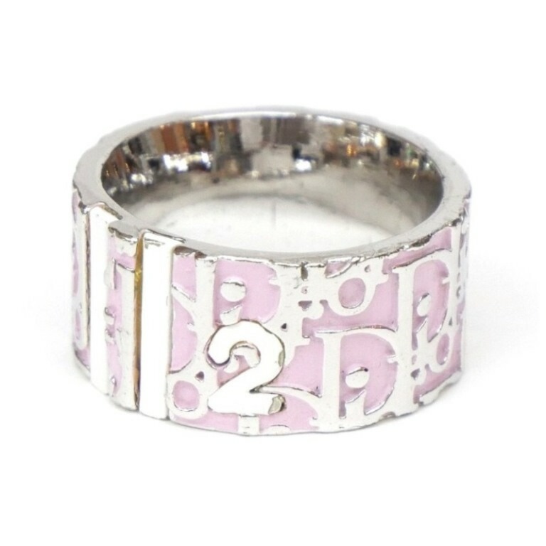 Christian Dior 指輪 トロッター リング No.2 ＃14.5 ピンクシルバー 【中古】(63775)