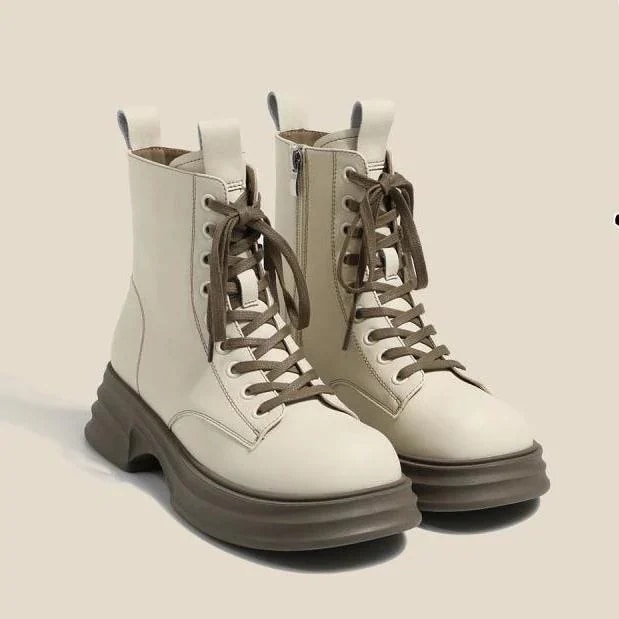 超人気 厚底シューズ 新作 マーディンブーツ 通学通勤英伦風 百掛け 身長アップ ショットブーツ 流行り