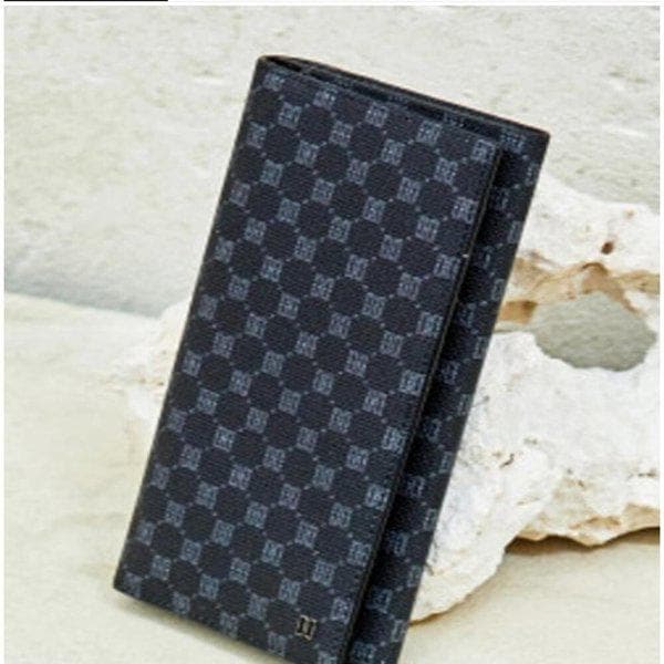 AK Bundang店 ブラックレザーロゴ DDパターン長財布 DBWA5E121BK