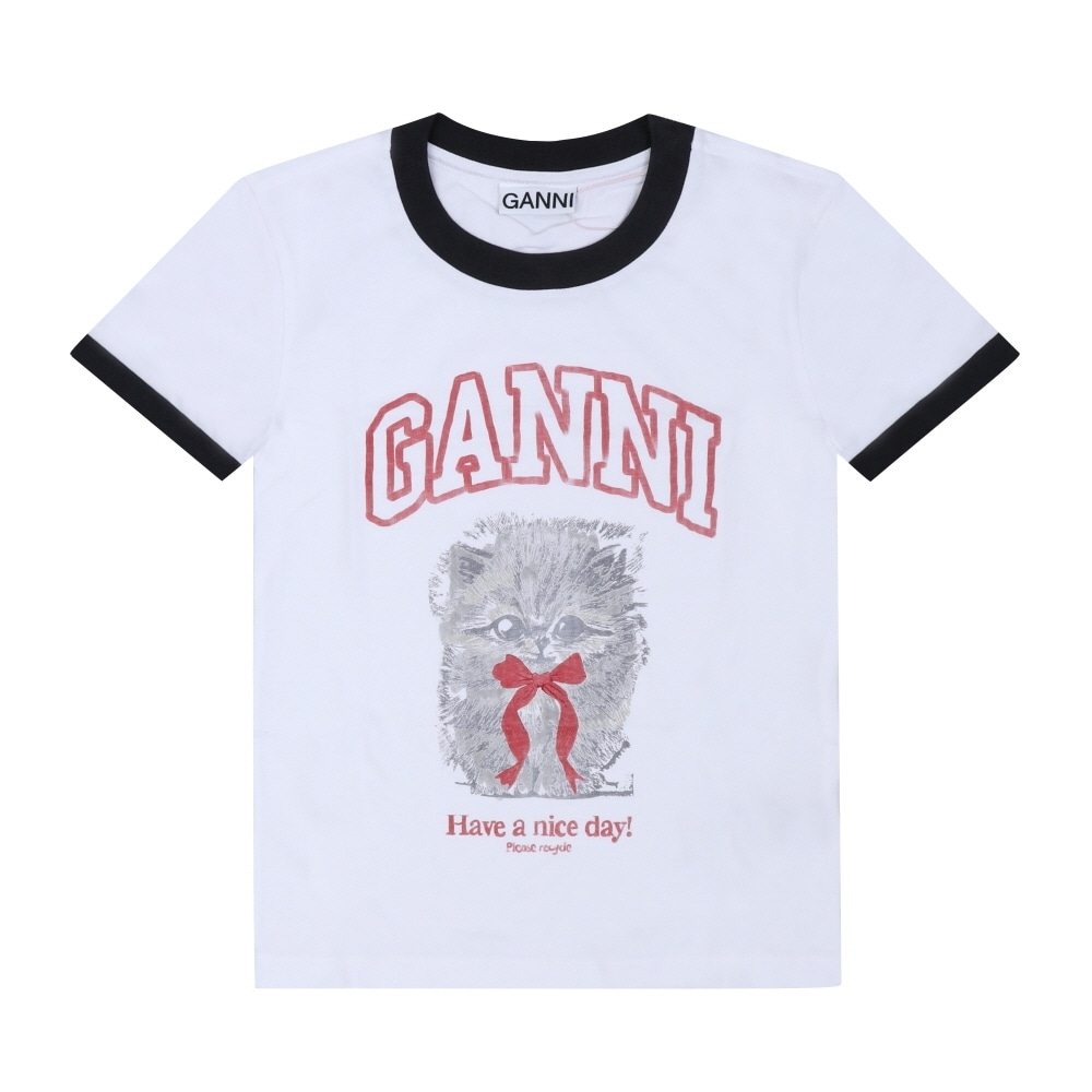 ガニー キティ ロゴ コントラスト リンガー Tシャツ A1050030 151