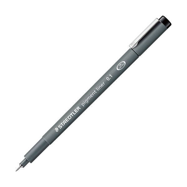 (まとめ) ステッドラー ピグメントライナー0.1mm 黒 308 01-9 1本 (×30セット)
