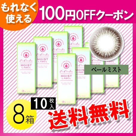 エバーカラーワンデー モイストレーベル ペールミスト 10枚入8箱