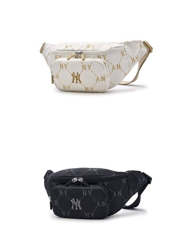 3AHSM035N 正規品保証 関税負担なし 韓国限定販売 男女共用 [25S新商品]ダイヤ モノグラム スポーティー ウェストポーチ ニューヨークヤンキース