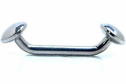 ニッケルフリー ボディピアス 14G チタン サーフェイスバー 45度 ディスク 首 胸 皮膚 腕 5,379円