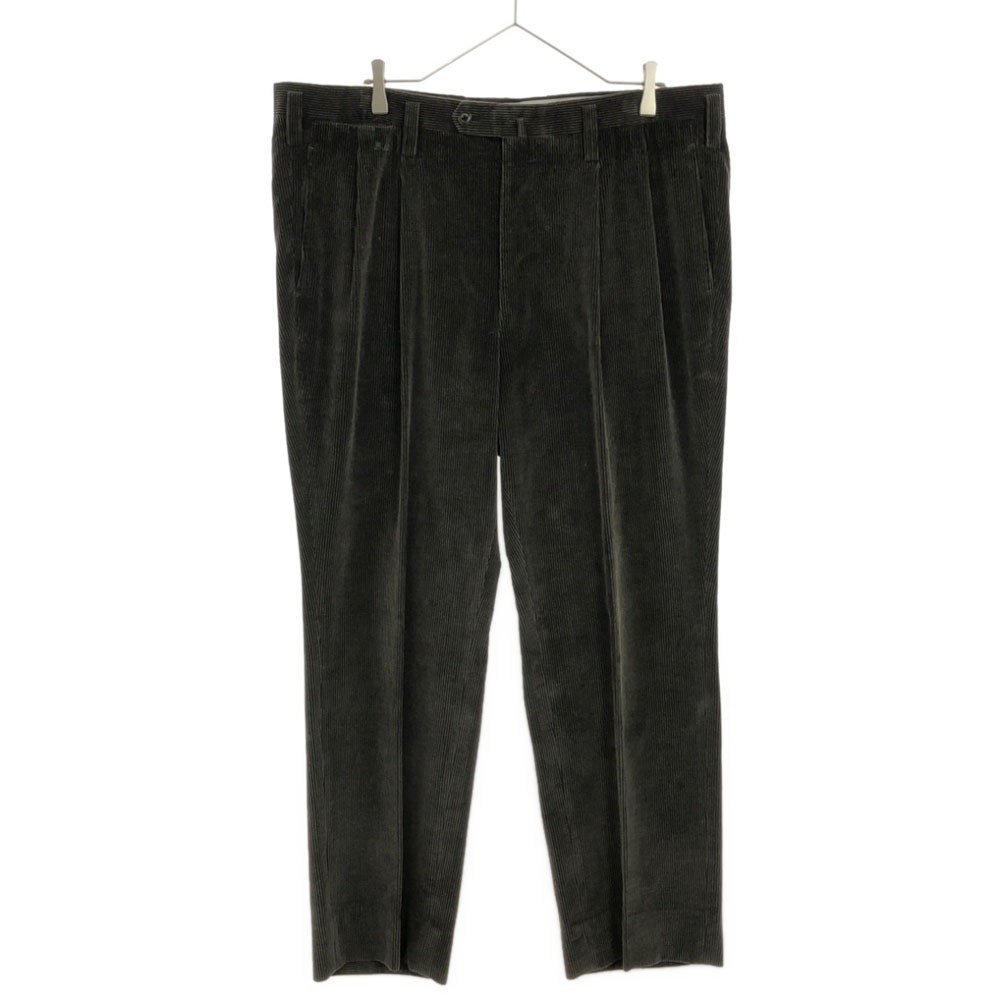 Antayu 刺繍 ツータック コーデュロイパンツ 54 ブラウン系 ビッグサイズ メンズ