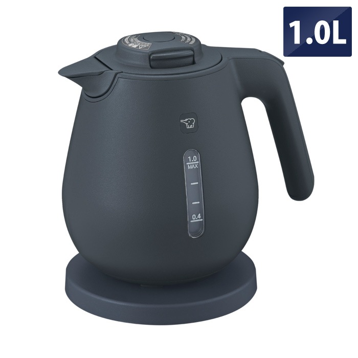 電気ケトル 1.0L 転倒湯もれ防止 蒸気セーブ CK-DC10-BM ソフトブラック