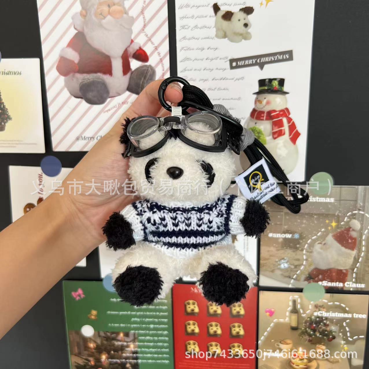 Qoo10] パイロットゴーグル国風パンダかわいいぬい : バッグ・雑貨