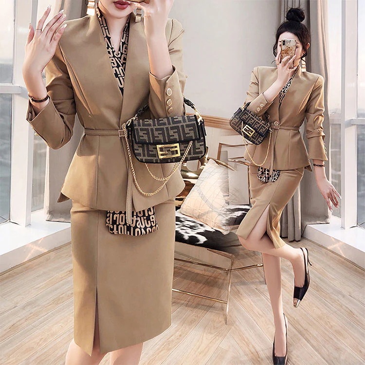 OL通勤 カジュアル 涼しく楽ちんセットアップ エレガント 百掛け 気質 韓国 高級感 二点セット おしゃれ スーツ 母の日 セット タイトスカート