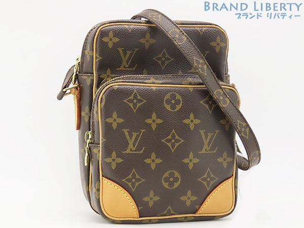 美品ルイヴィトンモノグラムアマゾン斜め掛けショルダーバッグポーチポシェットダークブラウンM45236