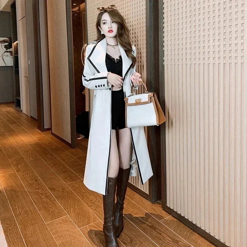 【JY.上品】 フランス風 おしゃれ 冬 ラジャーコート トレンチコート 帯付き チェスターコート ストラップ ウインドブレーカー ロング アウター