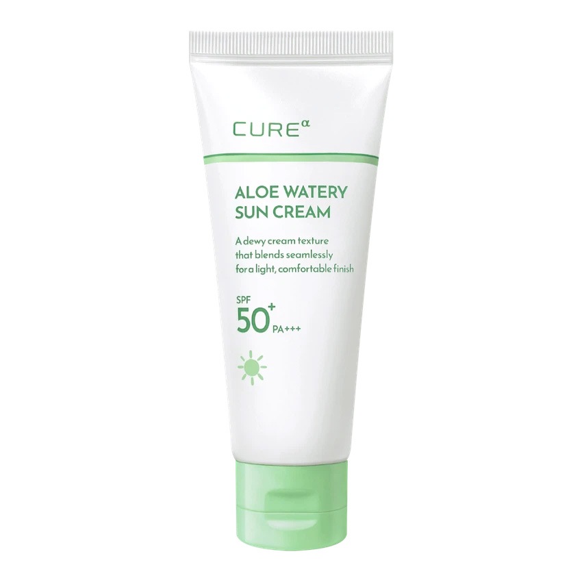 CUREαアロエウォータリーUV SPF50 PA++++ 保湿 化粧下地 ベタつかない 敏感肌