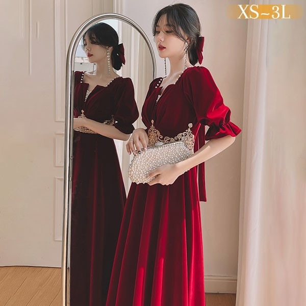 ドレス 大人 ピアノ 発表会 ロングドレス 演奏会 結婚式 母親 ドレス ピアノ発表会 袖付き ワンピース 長袖 半袖 演奏会ドレス 演奏会用ドレス パーティードレス イブニングドレス ロング丈 大き