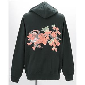 驚愕の10柄 まっちゃん愛用ブランド 語れる立体和柄パーカー 鬼紅葉 S